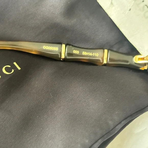 Gucci Tortoiseshell bamboo style oversized Sunglasses / NWT - Picture 4 of 9